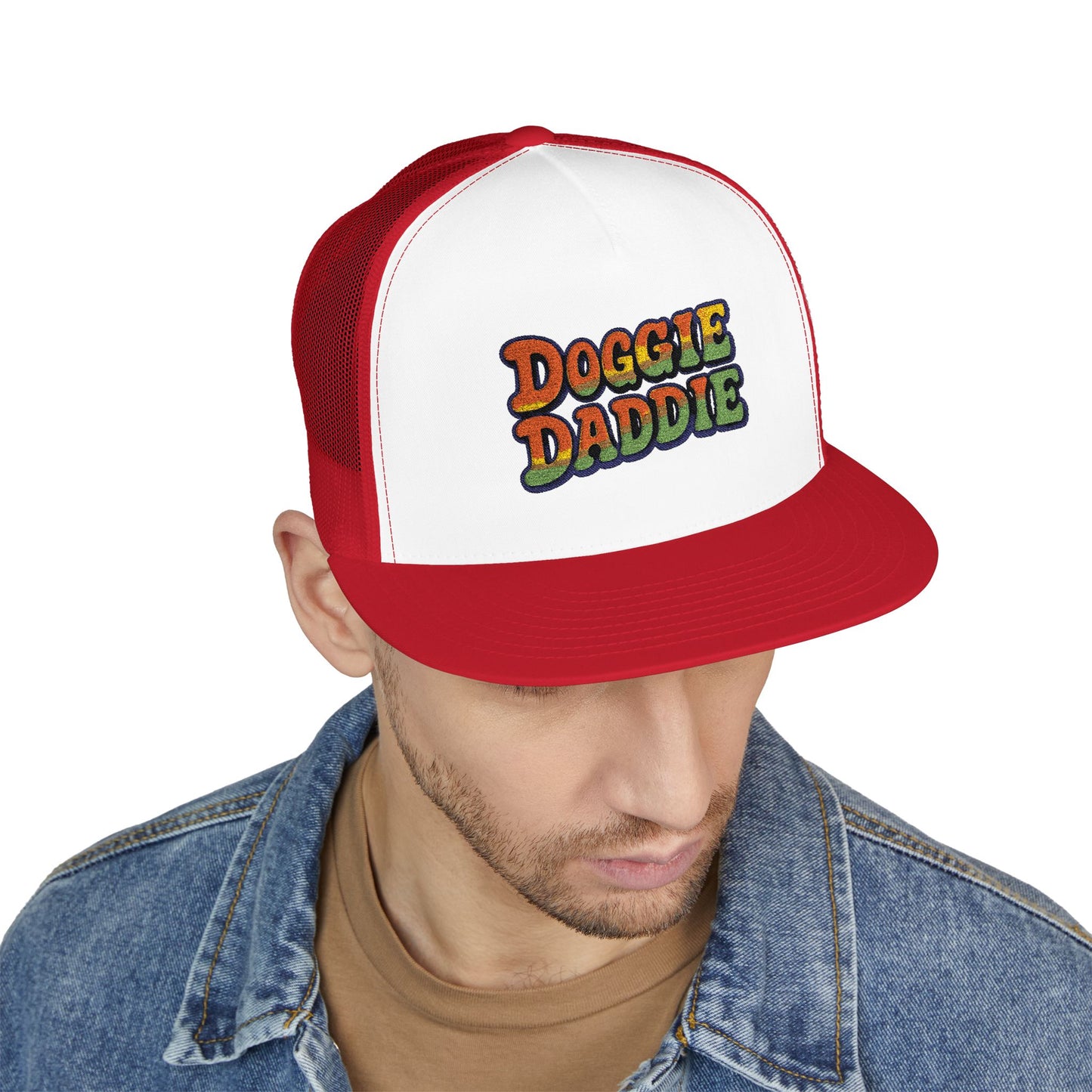 Doggie Daddie 5 Panel Embroided Trucker Cap