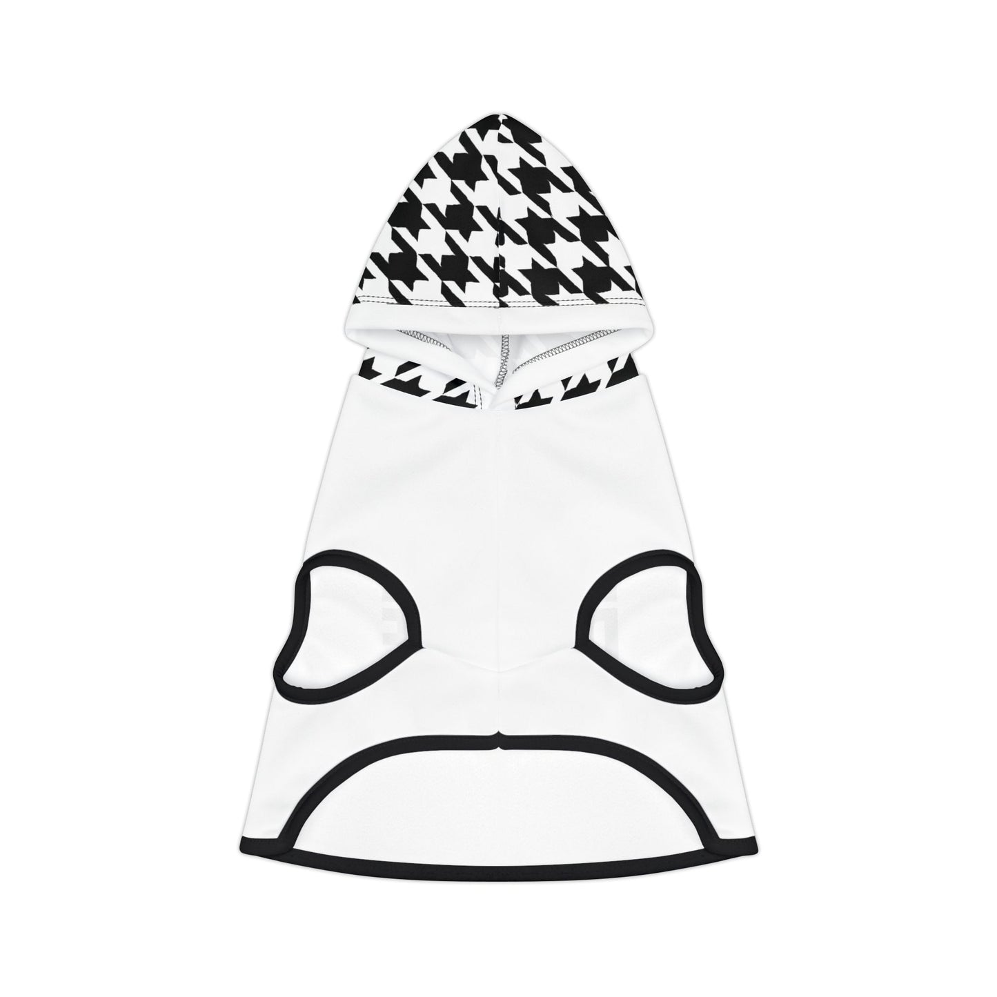 Houndstooth Designer Doggie Daddie Dog Hoodie/Sleevless Jacket