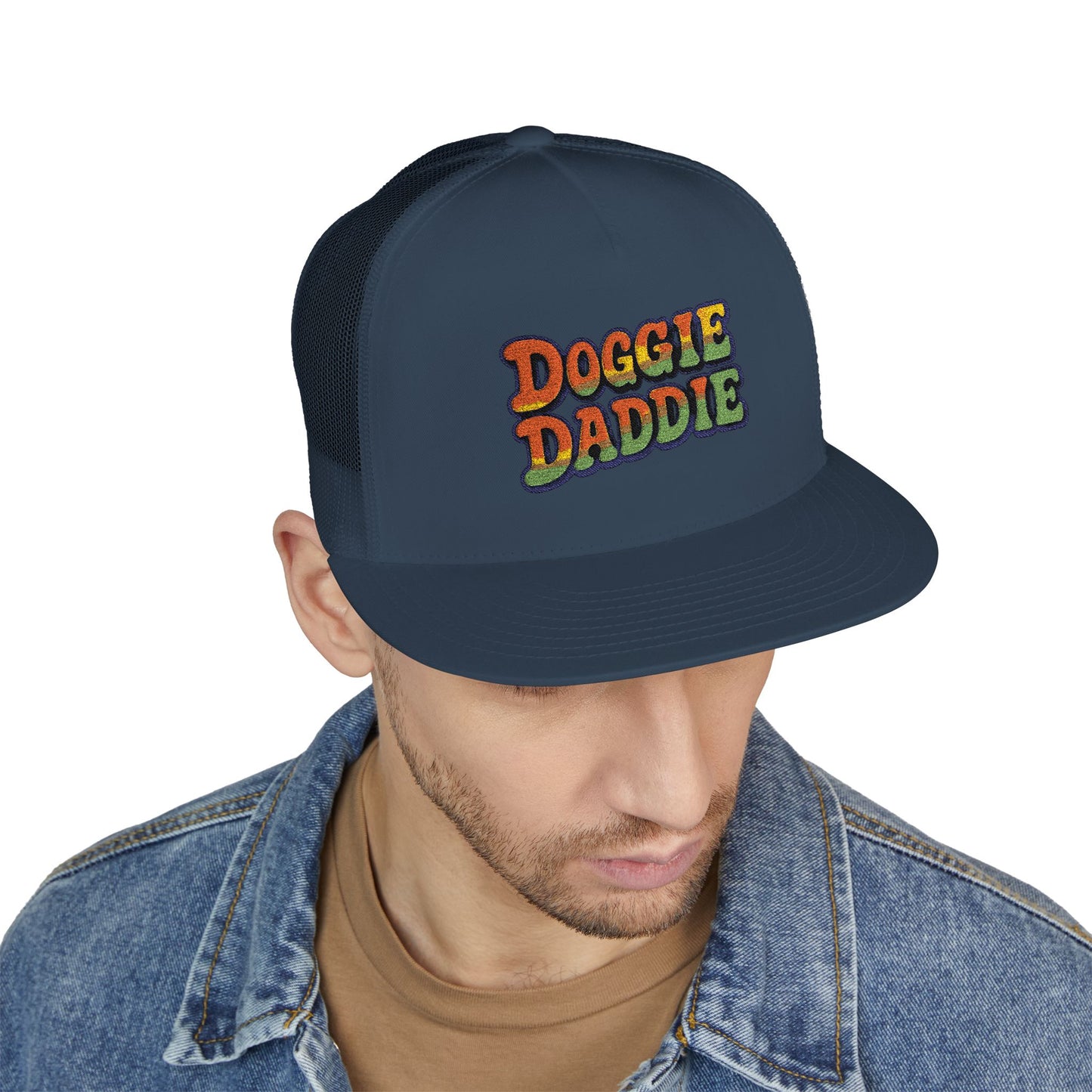Doggie Daddie 5 Panel Embroided Trucker Cap
