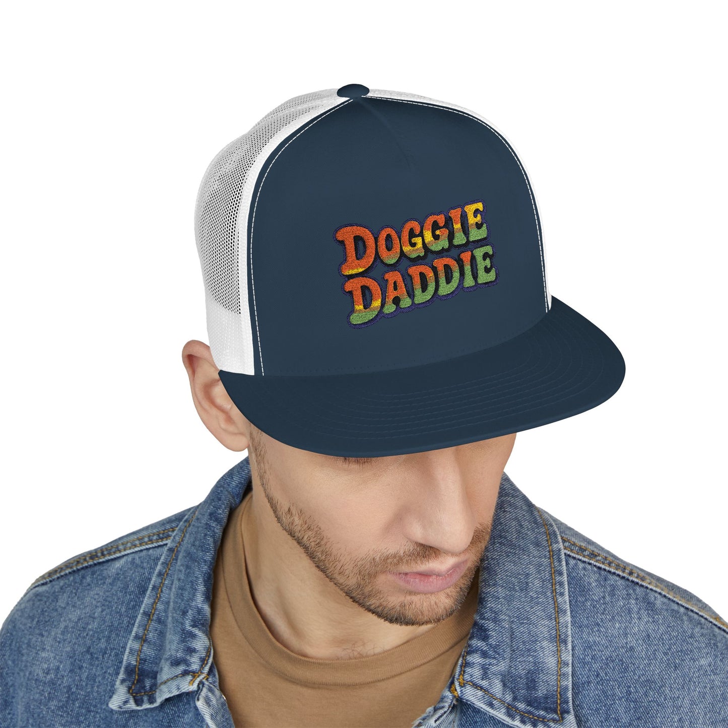 Doggie Daddie 5 Panel Embroided Trucker Cap