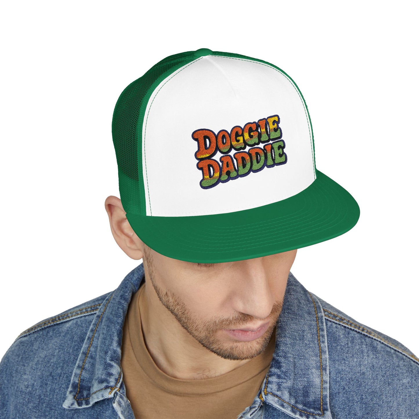 Doggie Daddie 5 Panel Embroided Trucker Cap