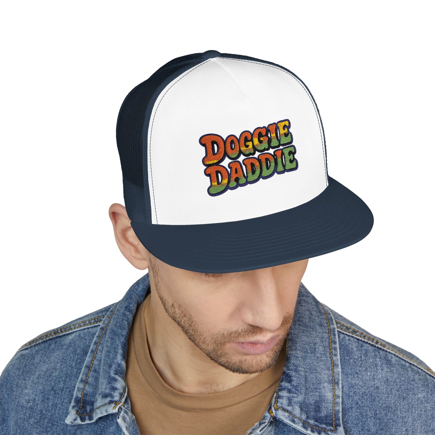 Doggie Daddie 5 Panel Embroided Trucker Cap