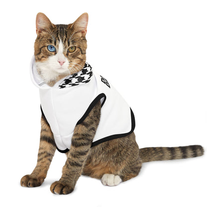 Houndstooth Designer Doggie Daddie Dog Hoodie/Sleevless Jacket