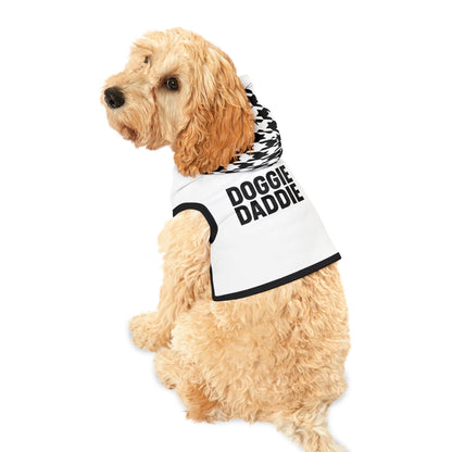 Houndstooth Designer Doggie Daddie Dog Hoodie/Sleevless Jacket