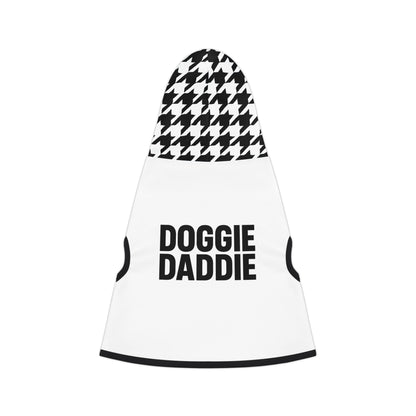 Houndstooth Designer Doggie Daddie Dog Hoodie/Sleevless Jacket