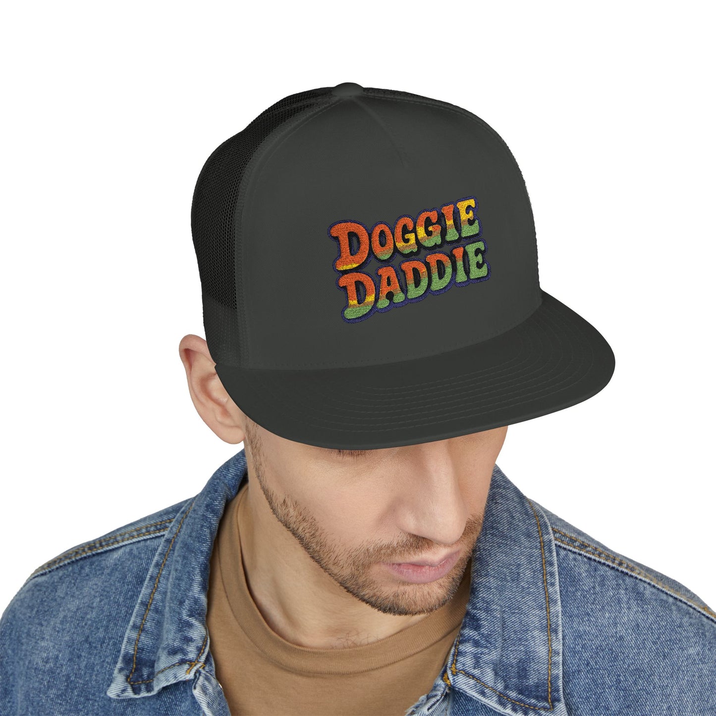 Doggie Daddie 5 Panel Embroided Trucker Cap