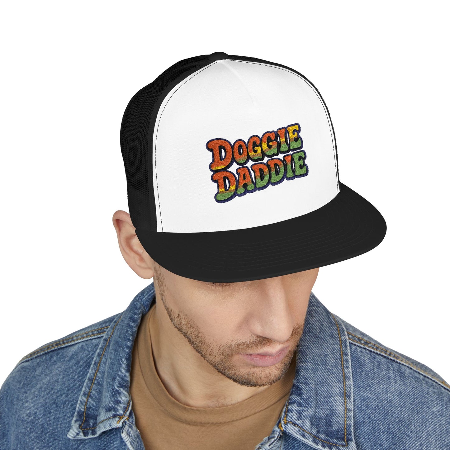 Doggie Daddie 5 Panel Embroided Trucker Cap