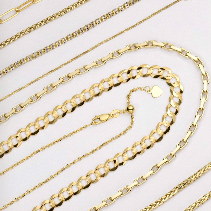14k solid gold box chain — doggiedaddie luxury jewelry